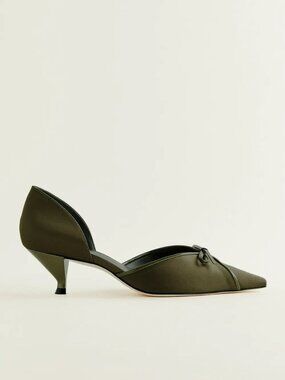 Reformation Nunzia Kitten Pump Green - Size 9